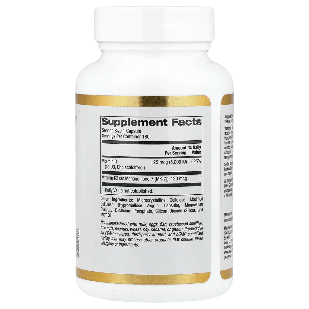 Vitamin D3 K2 5000ui 180caps