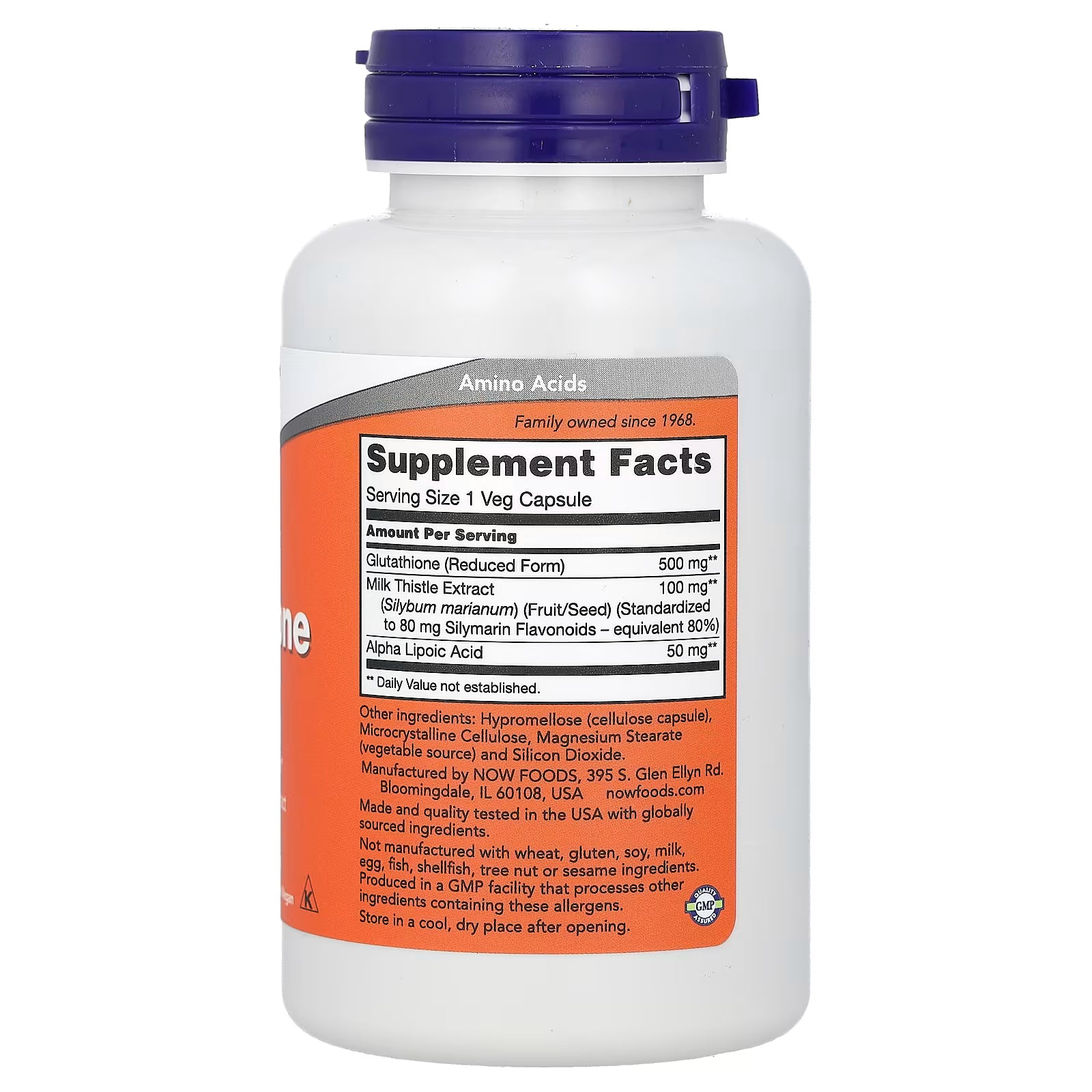 Glutathione now 500mg 60caps