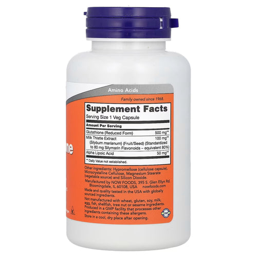 Glutathione now 500mg 60caps