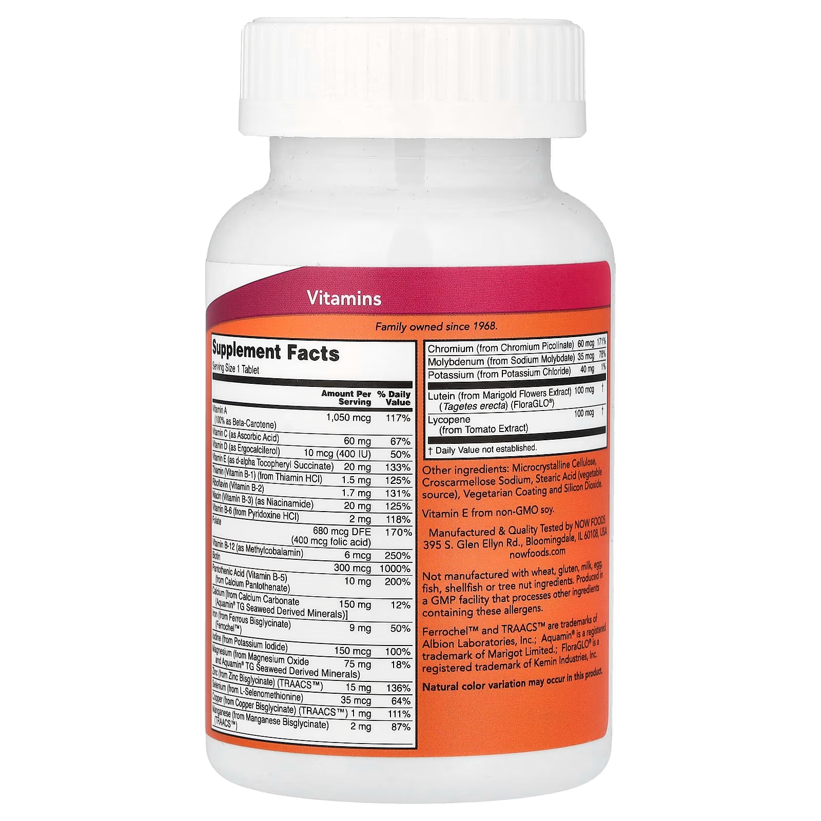 Multivitamins now 100tabs